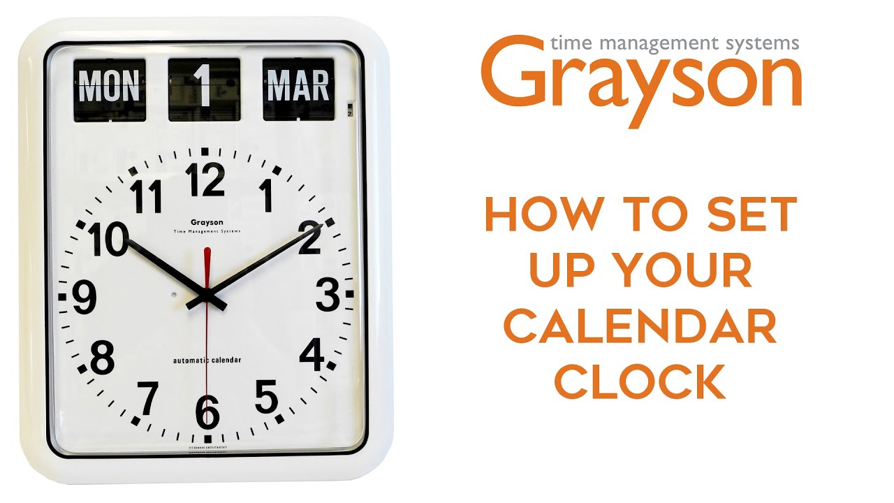 How to set up a Grayson or Twemco Calendar clock. BQ12a Model.