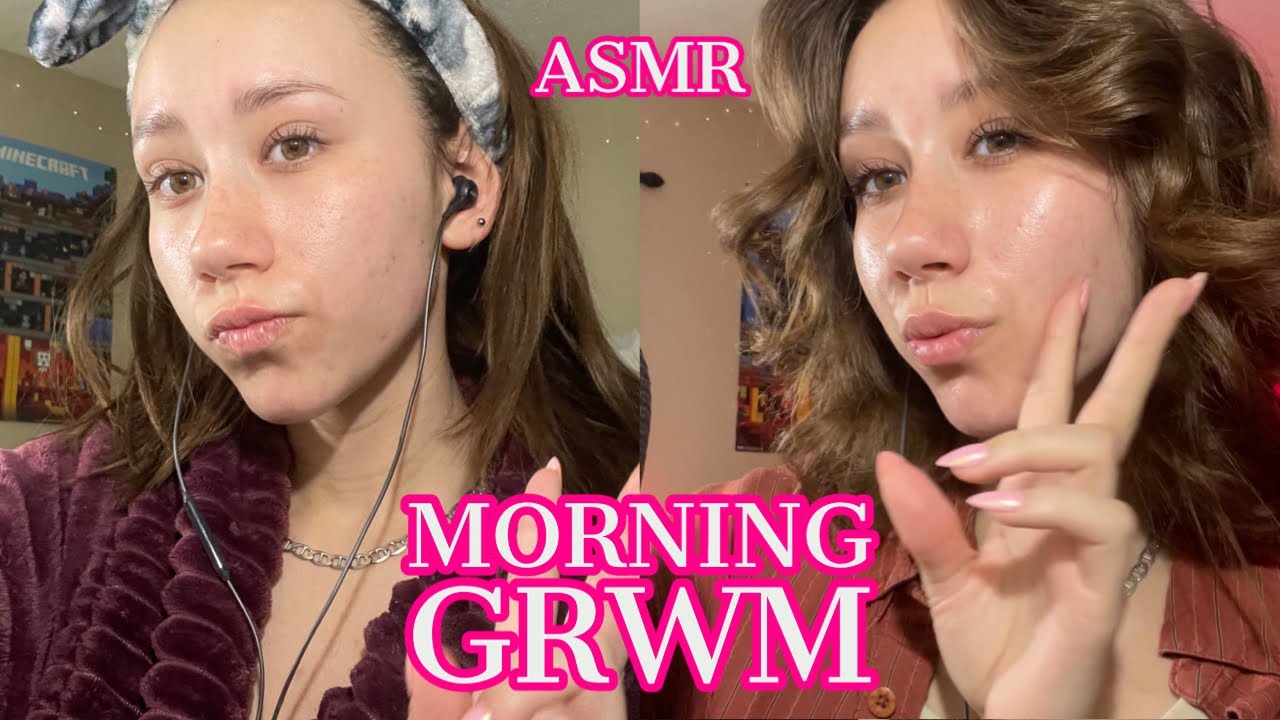ASMR | chill morning GRWM (whispers+skincare)