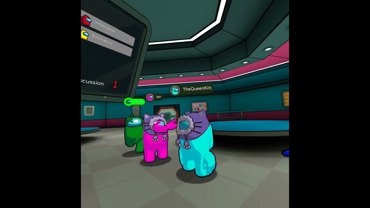 Playing among us VR.