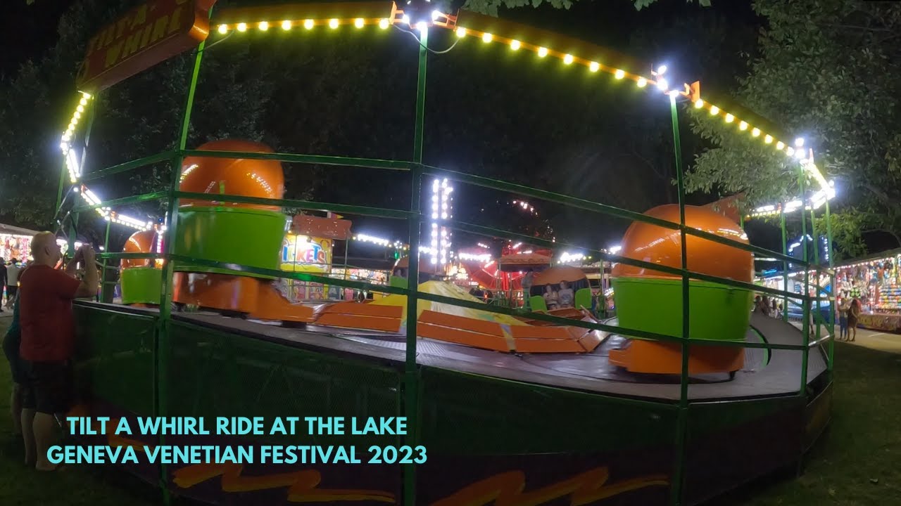 Tilt A Whirl Ride At The Lake Geneva Venetian Festival 2023