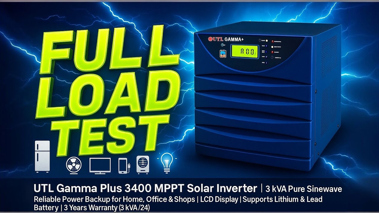 UTL 3400 Inverter का दमदार Load Test 🔥 क्या फेल हुआ?#UTLinverter #FullLoadTest‎ #Utl3400