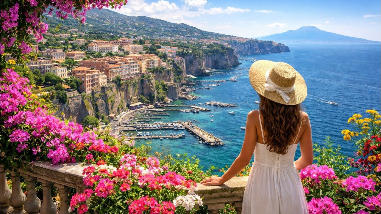 Italy,Sorrento 🇮🇹  Sunset Magic on the Amalfi Coast | 4K Video