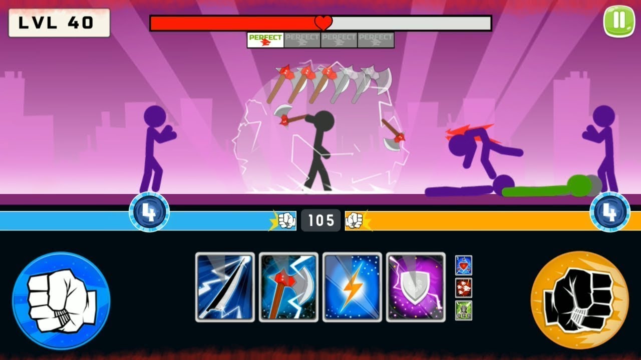 stickman fighter mega brawl level 40