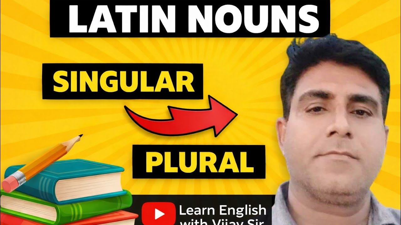LATIN NOUNS || SINGULAR TO PLURAL || ENGLISH GRAMMAR||