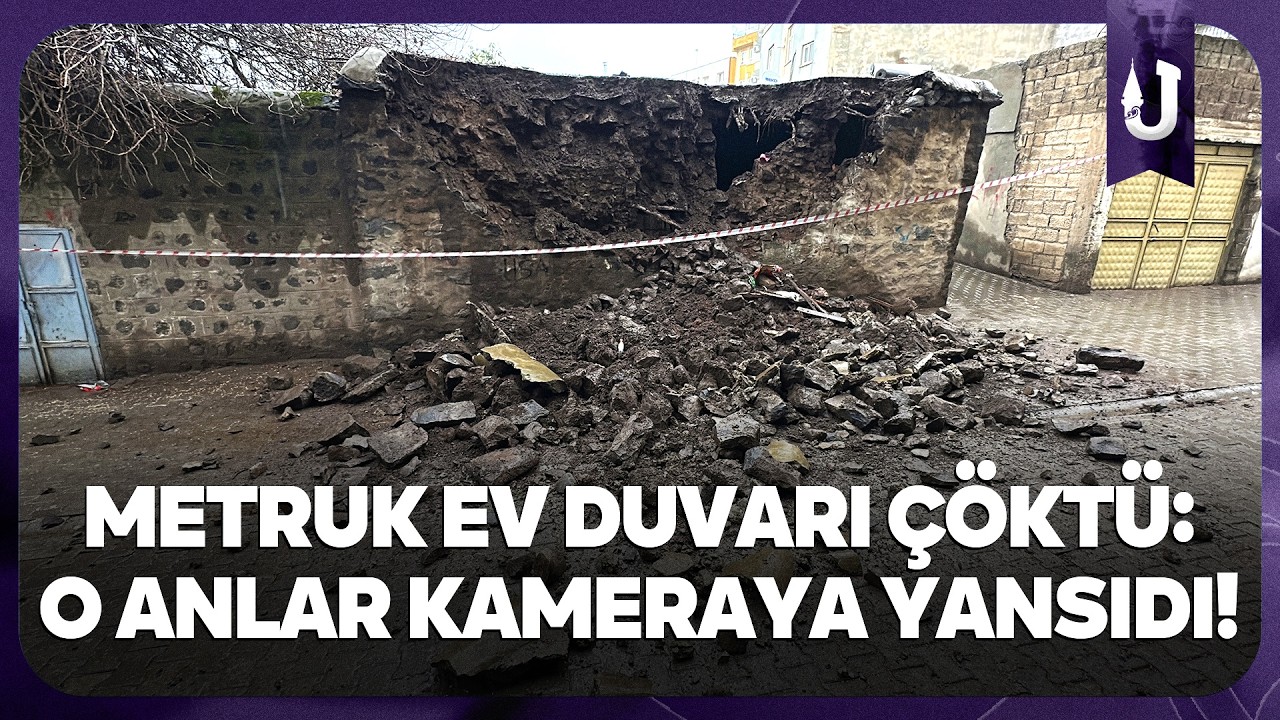 Şanlıurfa'da metruk ev duvarı çöktü: O anlar kameraya yansıdı!