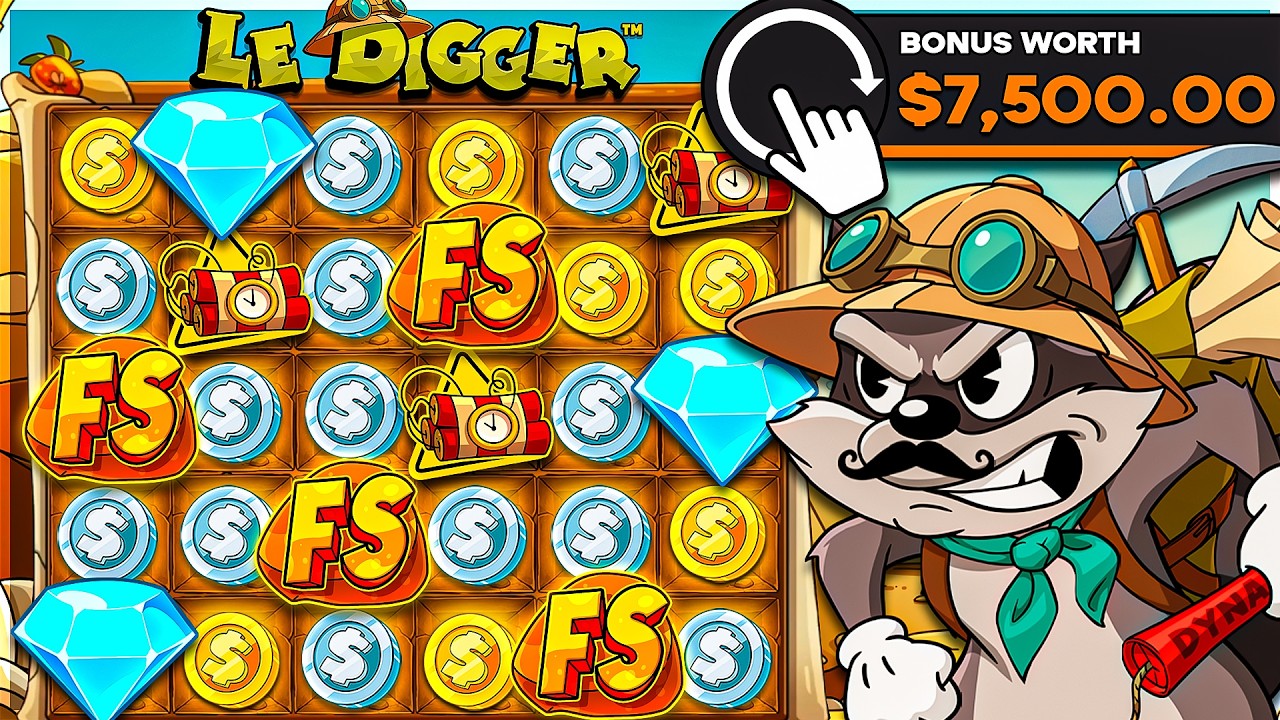 СУПЕР БОНУС $7500 ВЫПАЛ В СЛОТЕ LE DIGGER!!