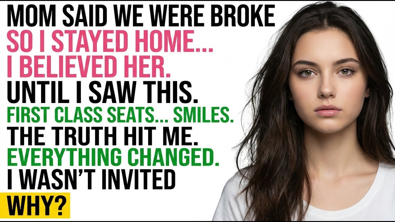 My Mom Said “We’re Broke” So I Stayed Home — Two Weeks Later, I Saw Them in First Class