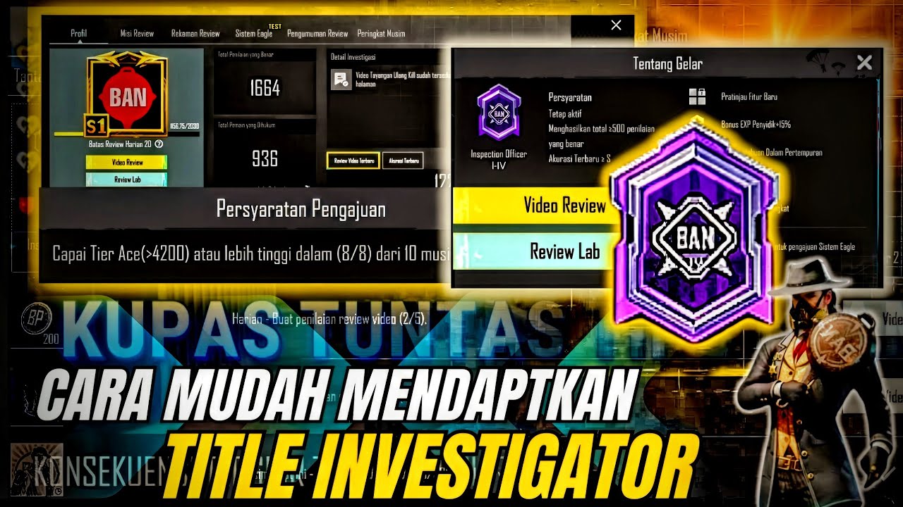 CARA MUDAH MENDAPATKAN TITLE INVESTIGASI 2025 - PUBG MOBILE