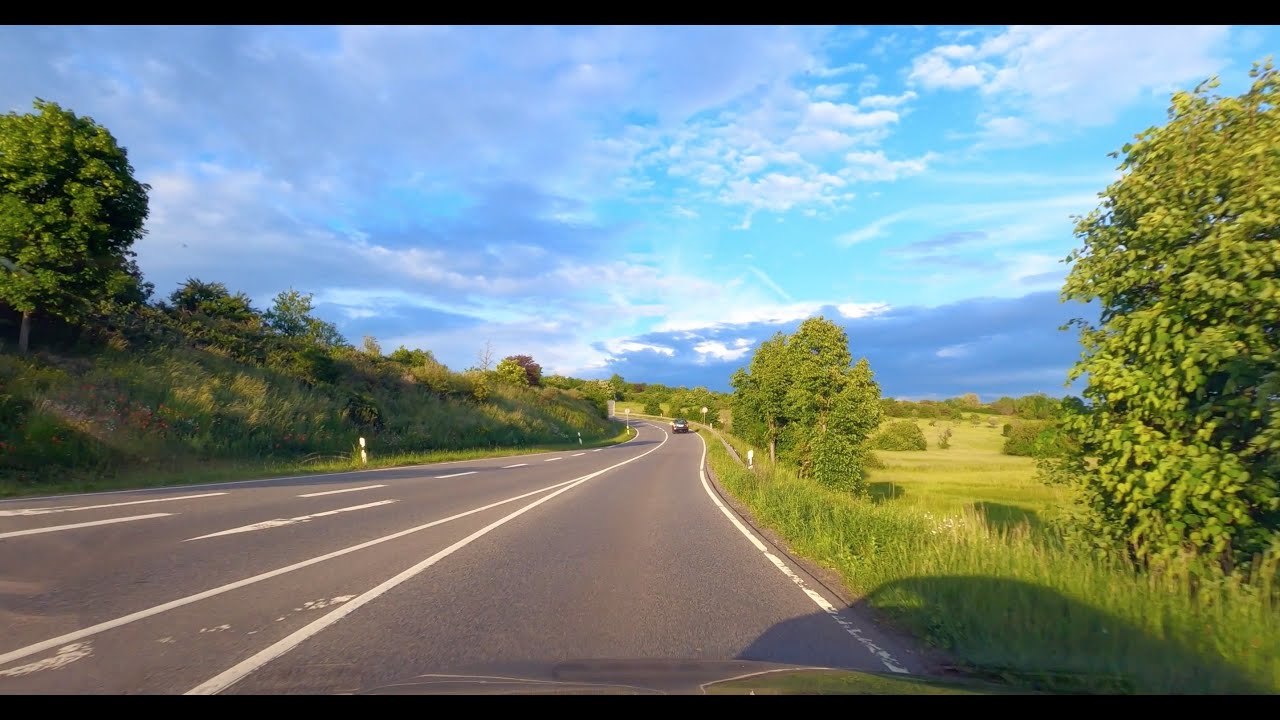 Driving in Germany | From Wiesbaden to Diedenbergen | 4k Footage with Relaxing Music