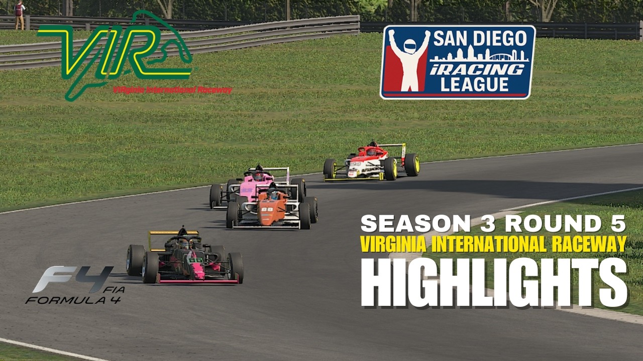 San Diego iRacing League FIA F4 S3 R5 Highlights - Virginia International Raceway 2.20.26