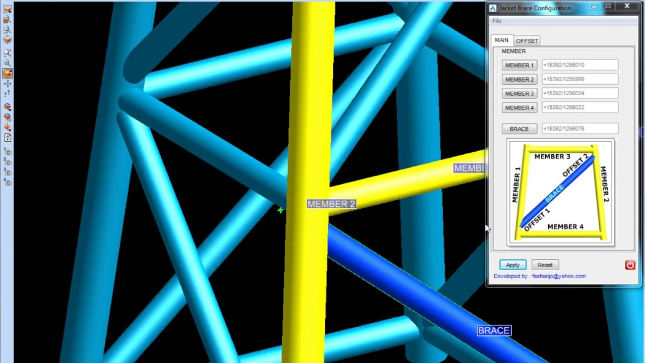 JACKET LEGS BRACE GAP - PDMS Structural