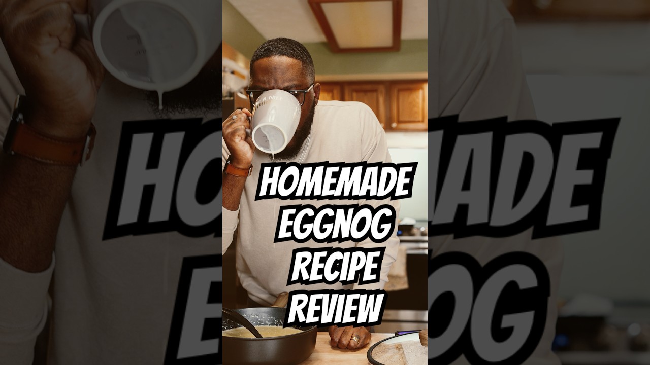 My mug isn't the ONLY thing that's creamy 😏 Homemade Eggnog recipe review with @ChefZealand #foodie