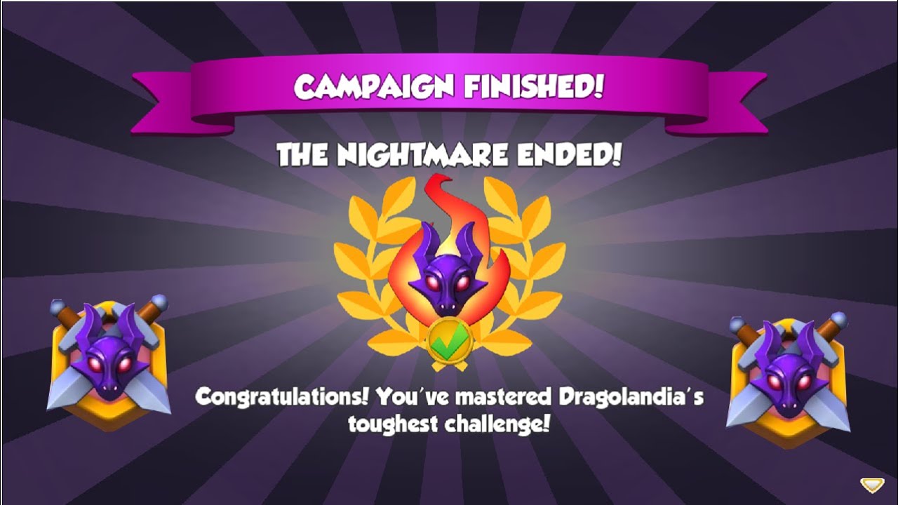 Finished Nightmare Campaign-Dragon Mania Legends | Hatched Spectral Snake Dragon | DML