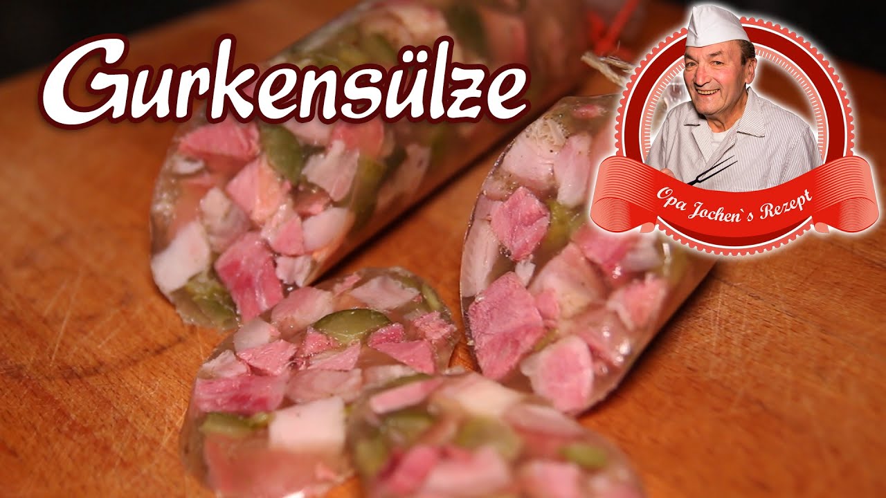 Gurkensülze selber machen - Eisbein mit Gurken in Aspik - Opa Jochens Rezept