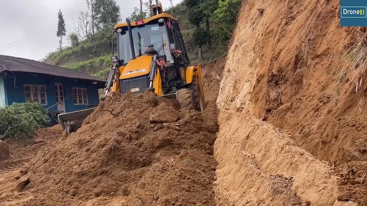 Mountain Village Hillside Road Widening-Part 9-JCB Backhoe