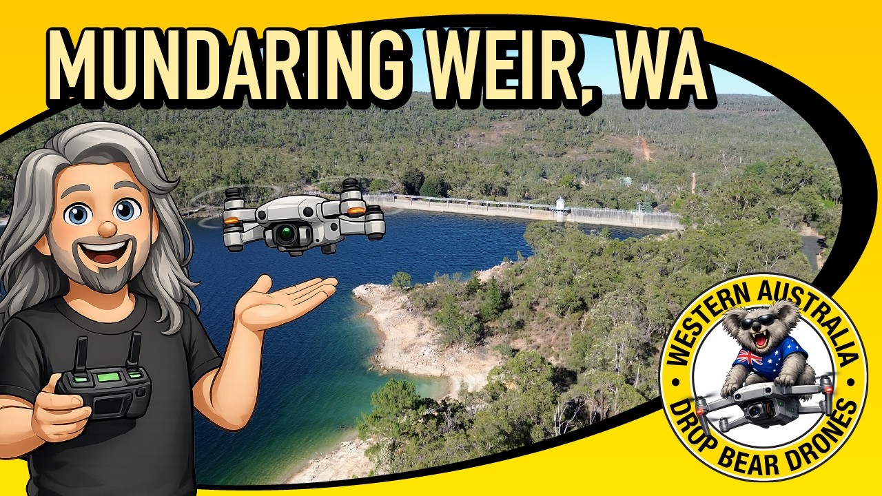 Flight over Mundaring Weir, Western Australia