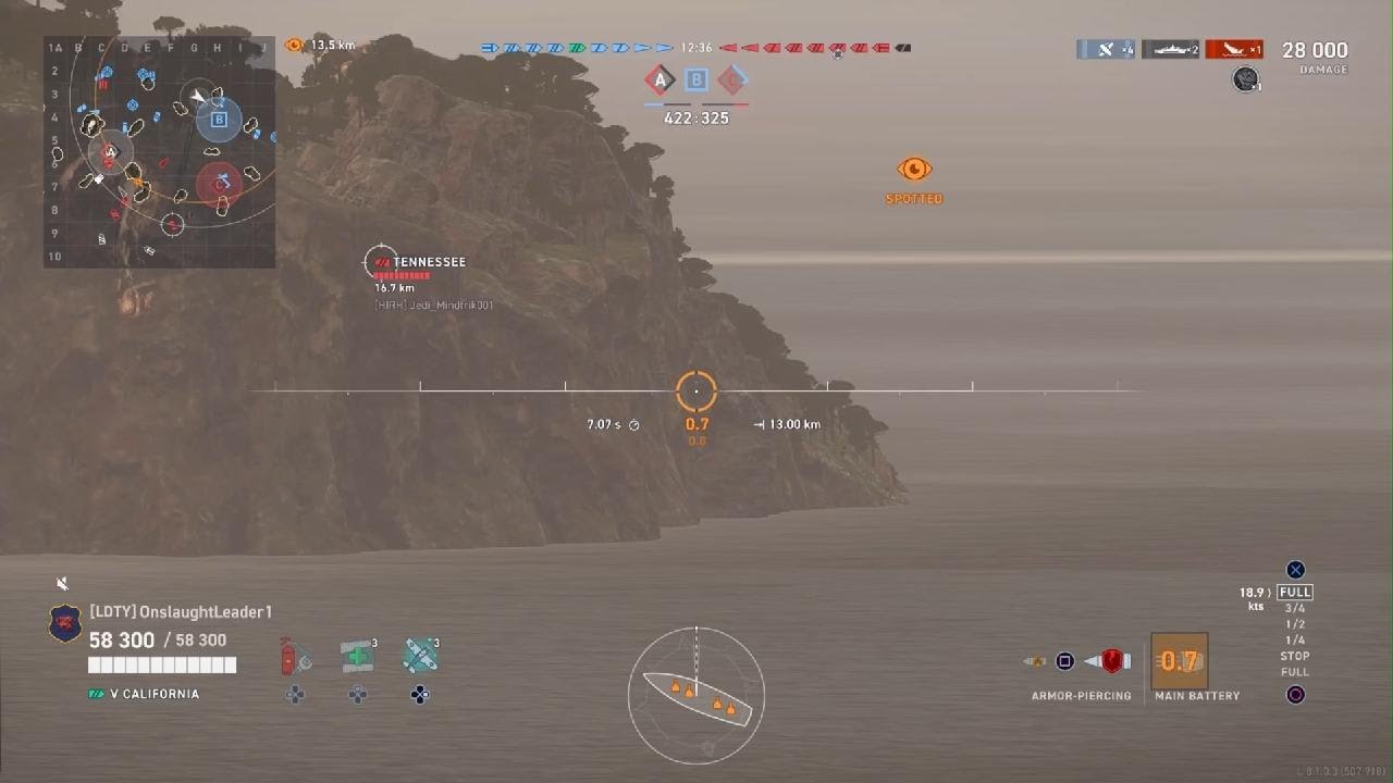 Playing as the California: World of Warships: Legends