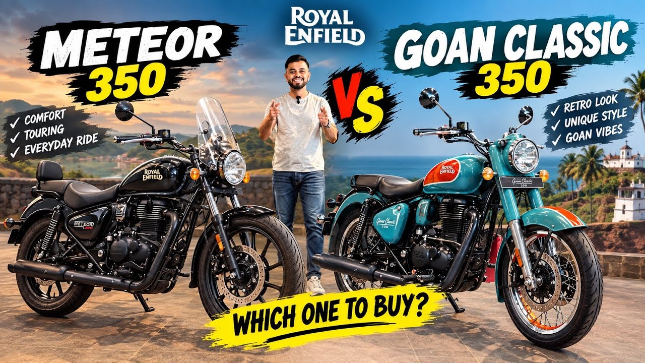 Royal Enfield Goan Classic 350 vs Meteor 350 - Which one is the better cruiser? 🏍️🔥