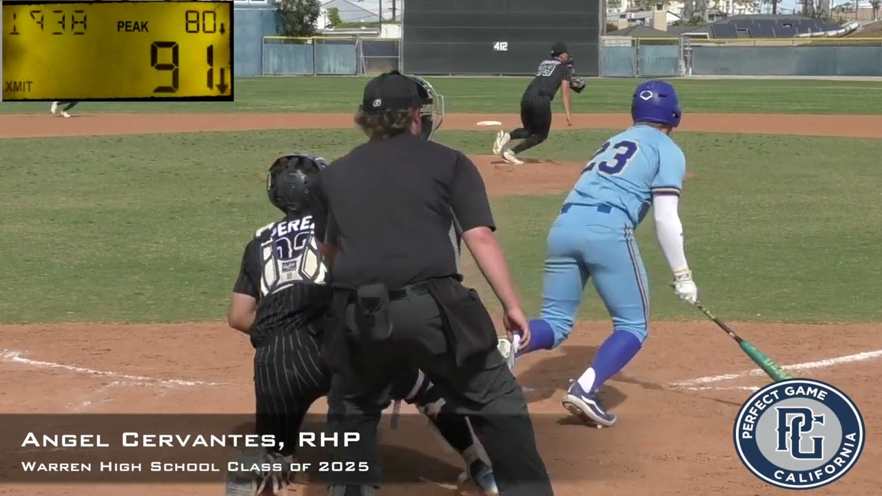 Angel Cervantes Prospect Video, RHP, Warren High School Class of 2025, Full Outing vs La Mirada