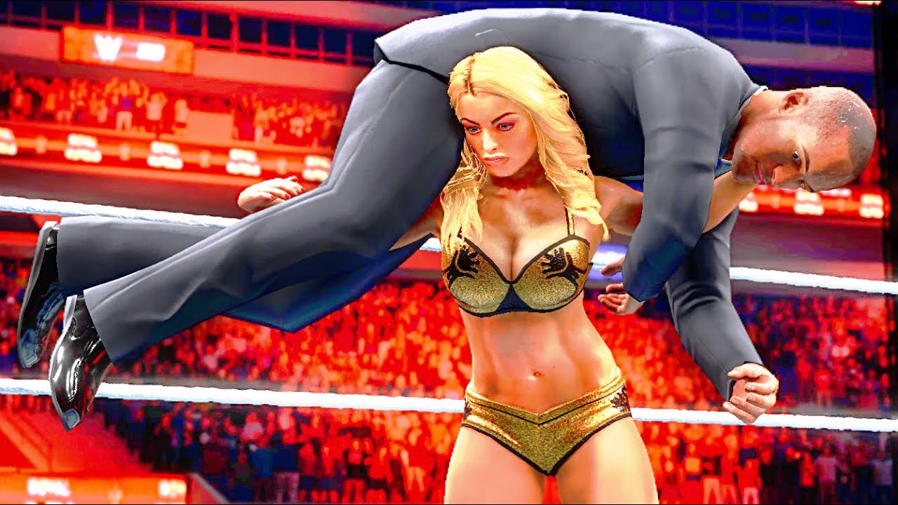 WWE 2k20: Mandy Rose vs Byron Saxton, Intergender wrestling match
