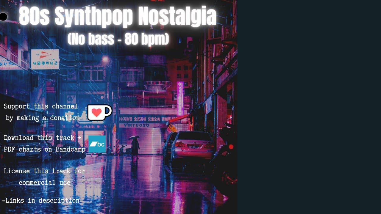 80s Synthpop Nostalgia (no bass) | Instrumental | Backing track | Synthwave