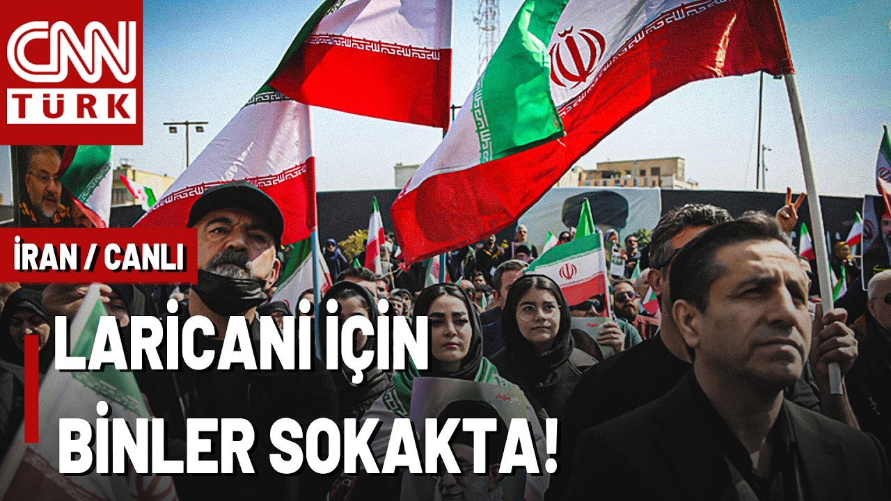 İran'dan Canlı Görüntüler: Laricani İçin İran'da Binler Sokakta! Kum'da Cenaze Töreni Düzenlendi