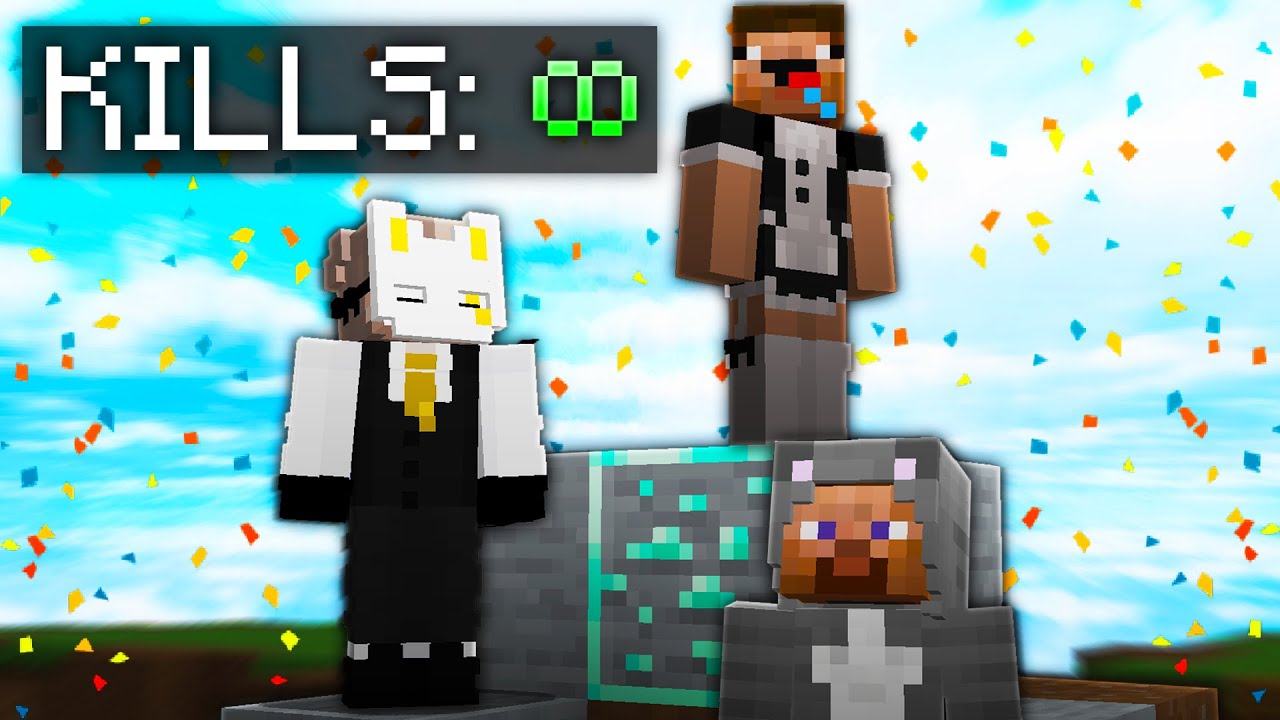 Уничтожение игроков в турнире SkyWars