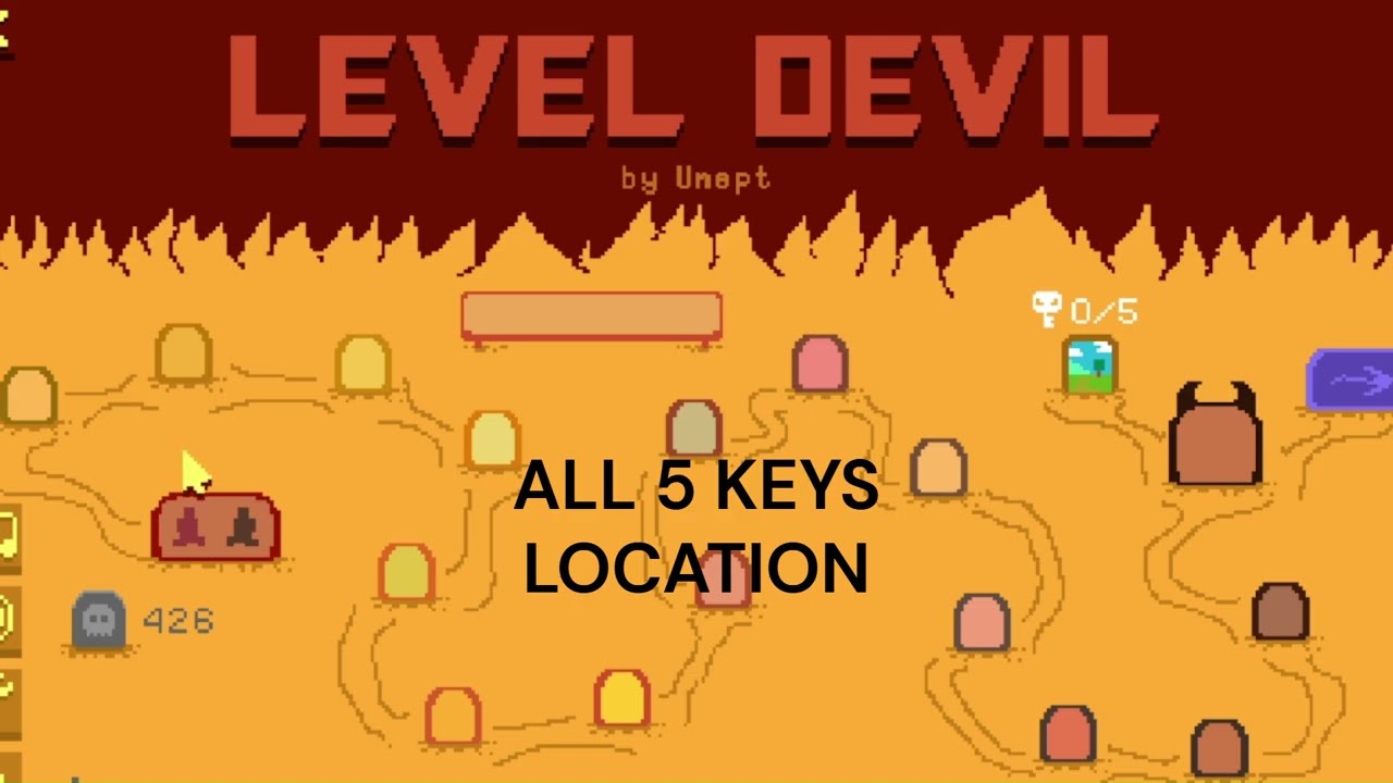 Level Devil - All 5 Secret Keys Location