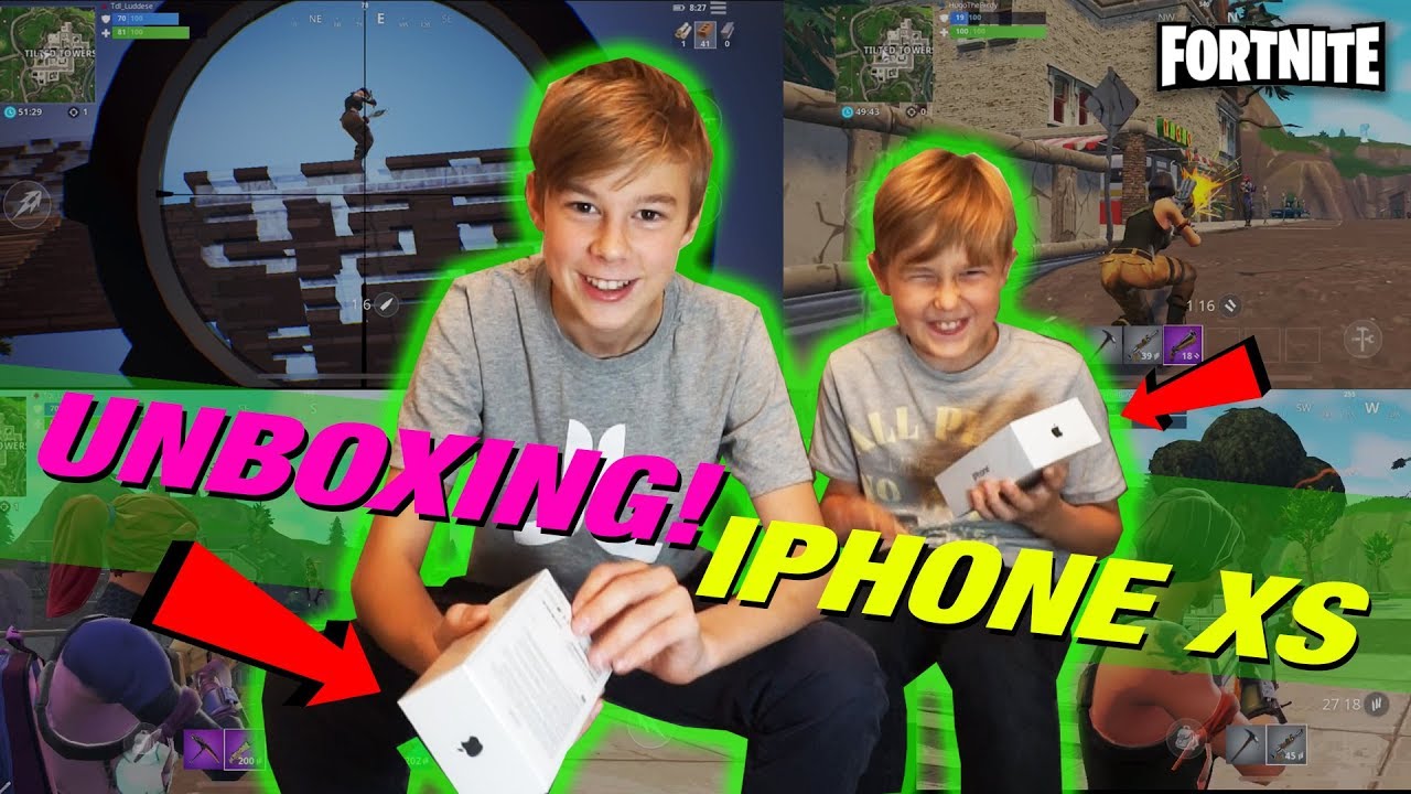IPHONE XS UNBOXING! + FORTNITE 1v1!  |  Crash Brothers
