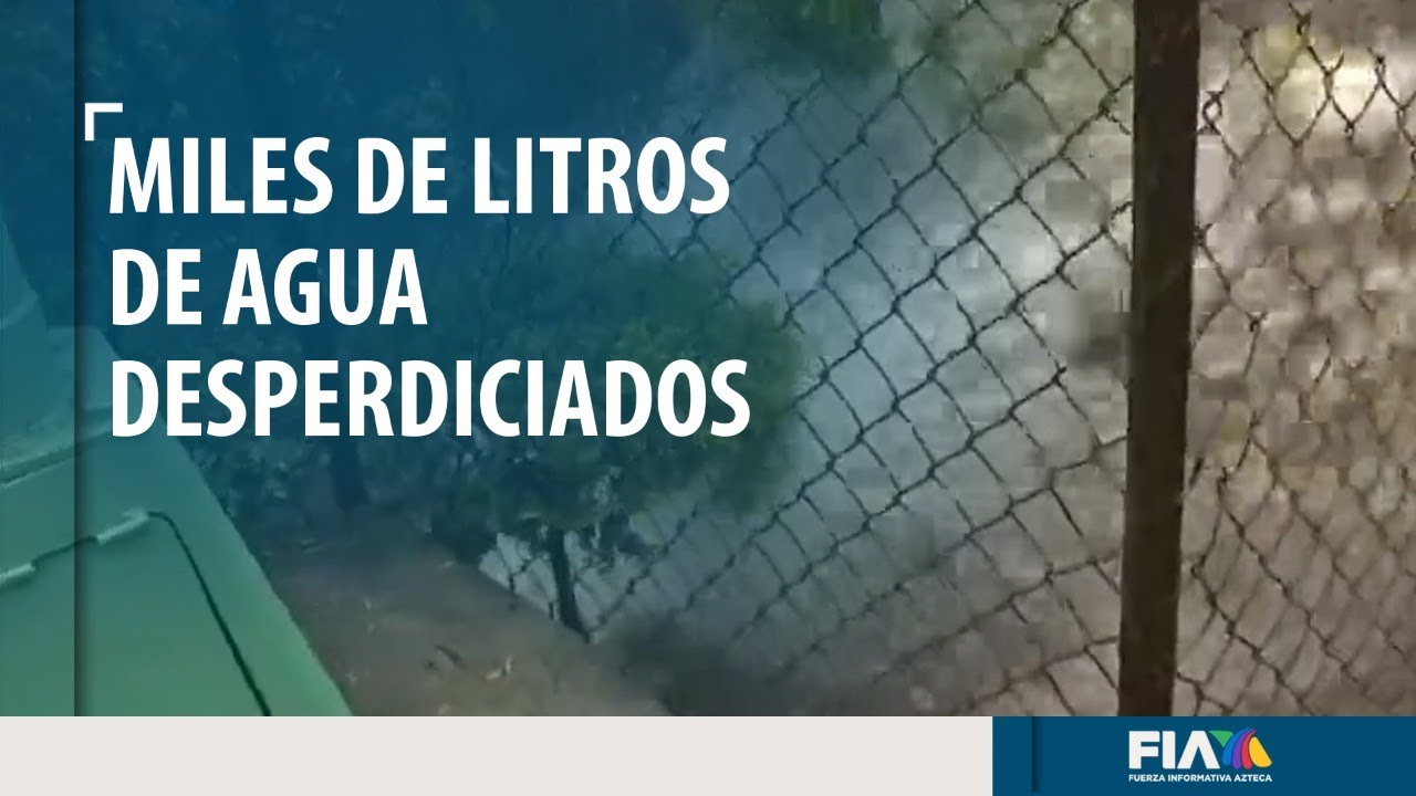 Impresionante fuga de agua en la alcaldía Álvaro Obregón de la CDMX