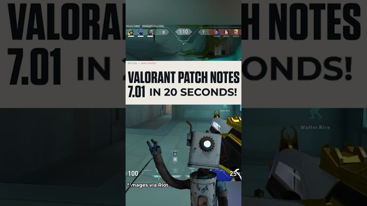 Valorant Patch 7.01 update in 20 seconds... #shorts