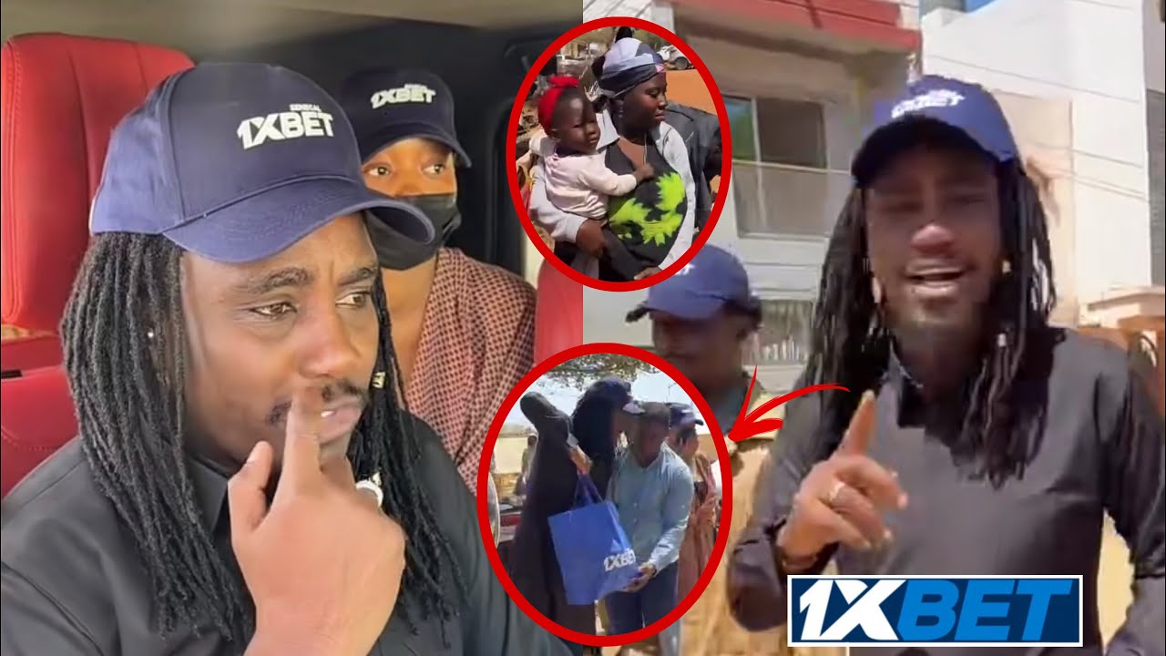 Wally Seck offrir des dons de Ndogou dans les rues de Dakar avec son Partenaire 1xbet Sénégal 