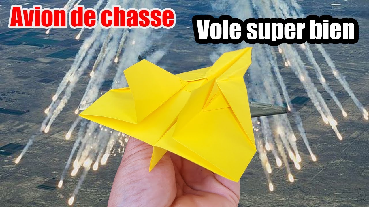 Comment faire un avion de chasse en papier qui vole longtemps et loin! Origami facile avion