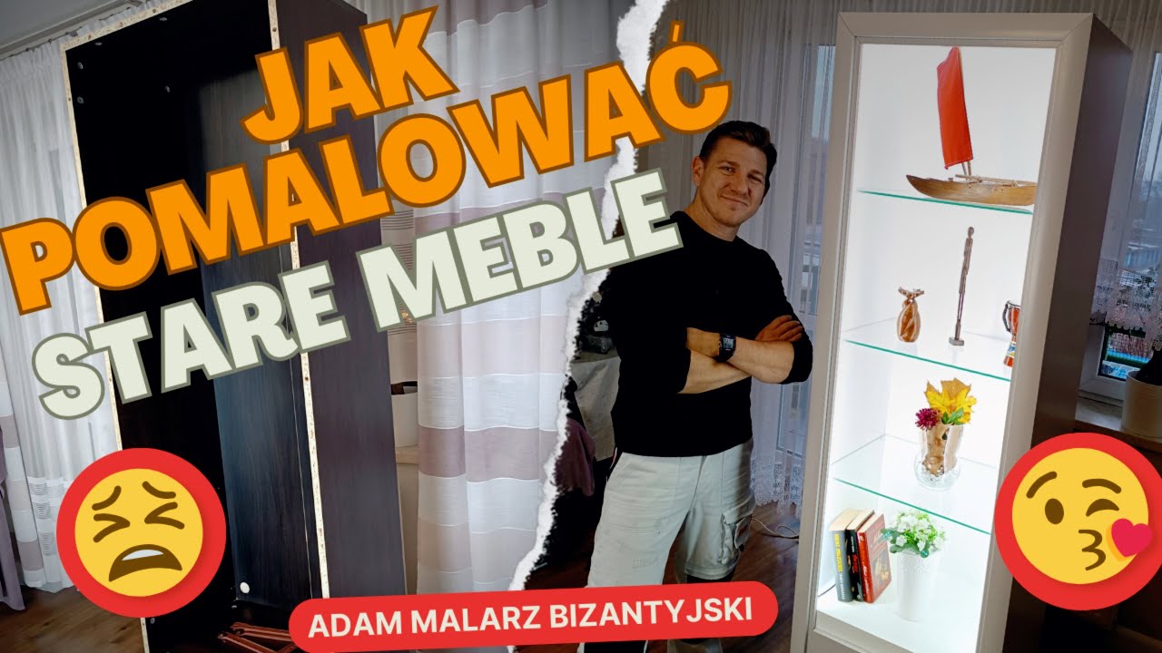 JAK PROSTO I TANIO POMALOWAĆ STARE MEBLE? Renowacja starej witryny. Zrób to sam w swoim domu.