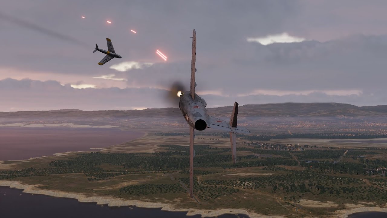 DCS - Dogfight - MiG-15bis vs two F-86F ace AI