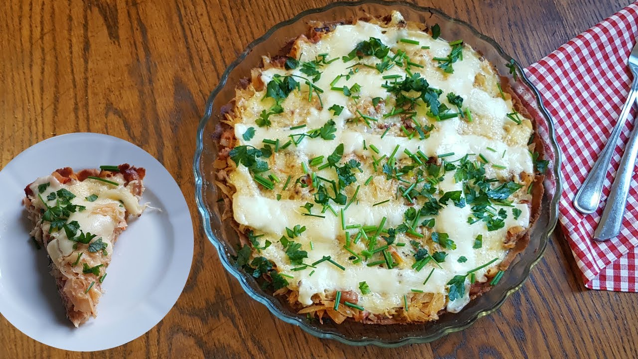 KETO TARTA Z KAPUSTĄ KISZONĄ ZAMIAST PIEROGÓW