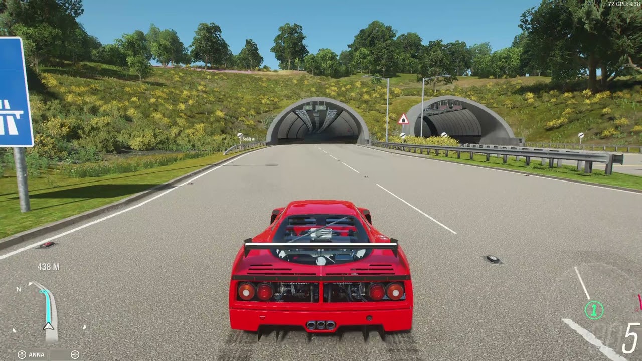 Ferrari F40 top speed  ( Forza Horizon 4)