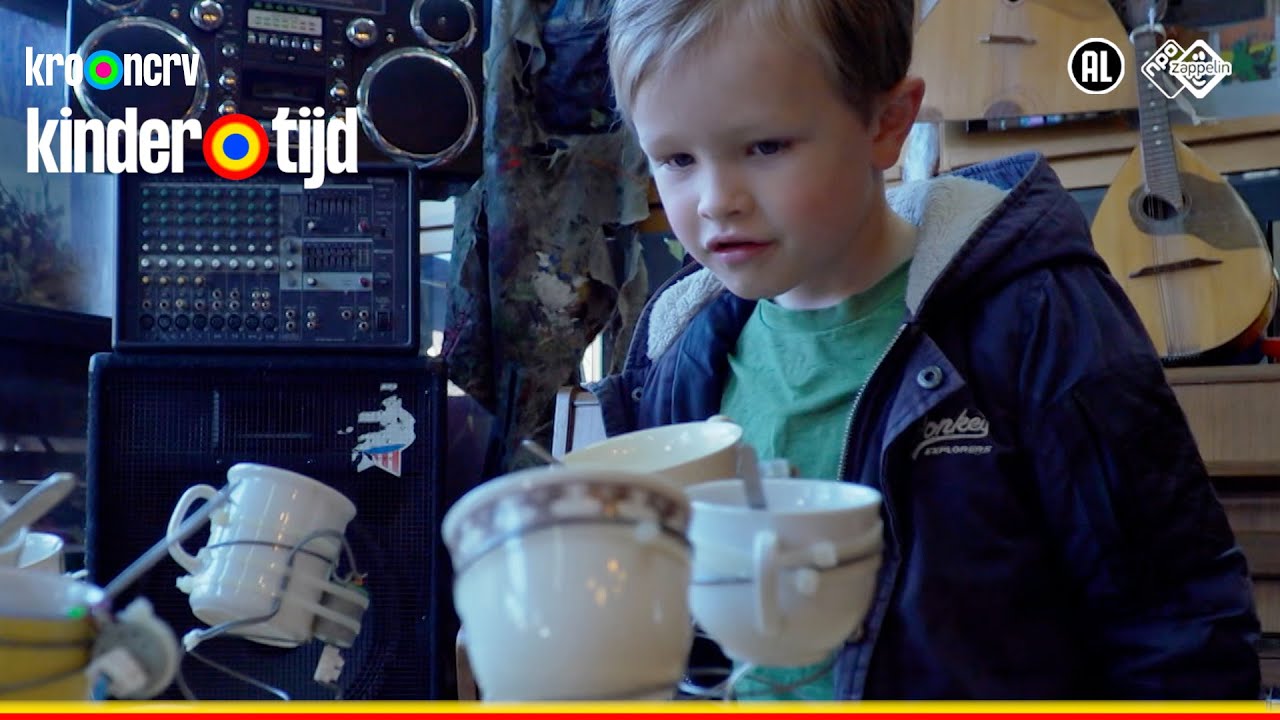 Zelfgemaakte piano van theekopjes ☕☕ | Ik Maak Muziek | Kindertijd KRO-NCRV