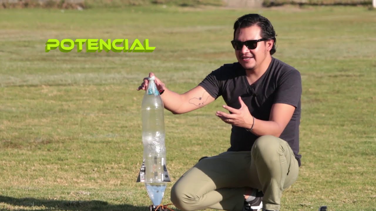 Cohete hidráulico: energía mecánica y Leyes de Newton