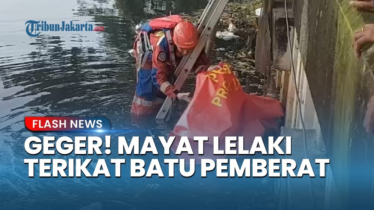 Mayat Mengambang Terikat Batu Pemberat di Kali Penjaringan Jakarta Utara Diduga Korban Pembunuhan
