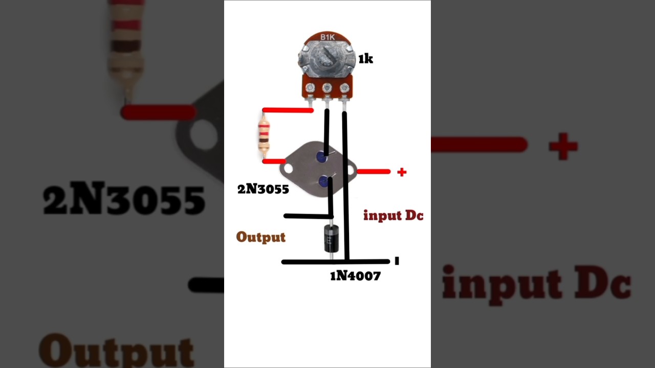 Make 0-48v.    10A Voltage Regulator using 2N3055 Transistor