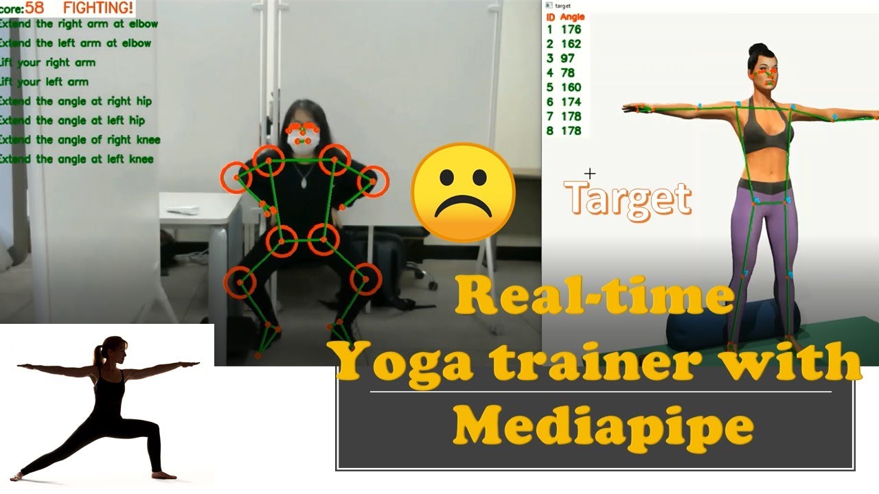 PYTHON| Human pose| Realtime yoga trainer with Mediapipe