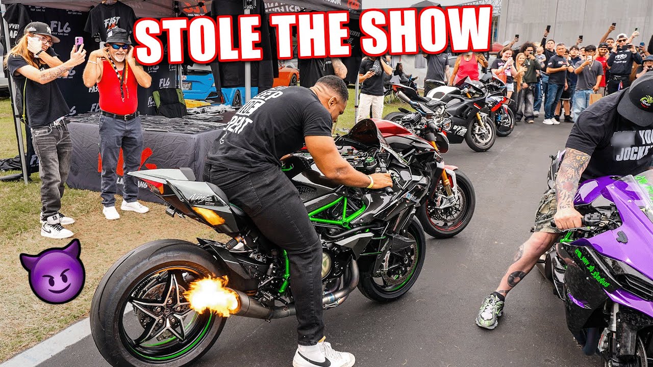 Ninja H2's SHUT DOWN A Car Show 😳| Fuel Fest Tampa & Bike Night