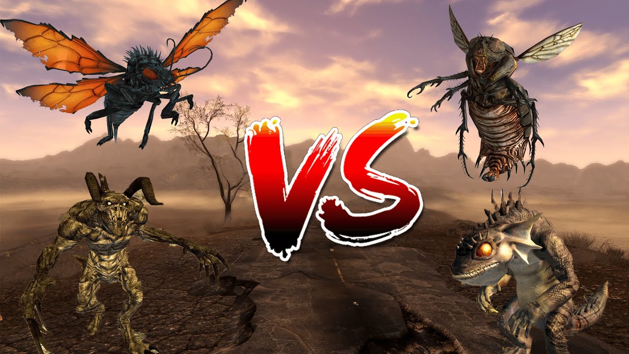 Fallout: New Vegas ALL Legendary Creatures Battle | NPC Battles