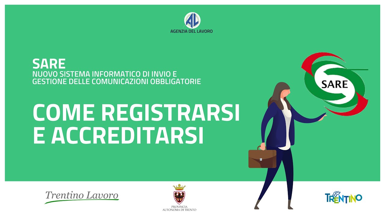 SARE - Come registrarsi al portale e accreditarsi