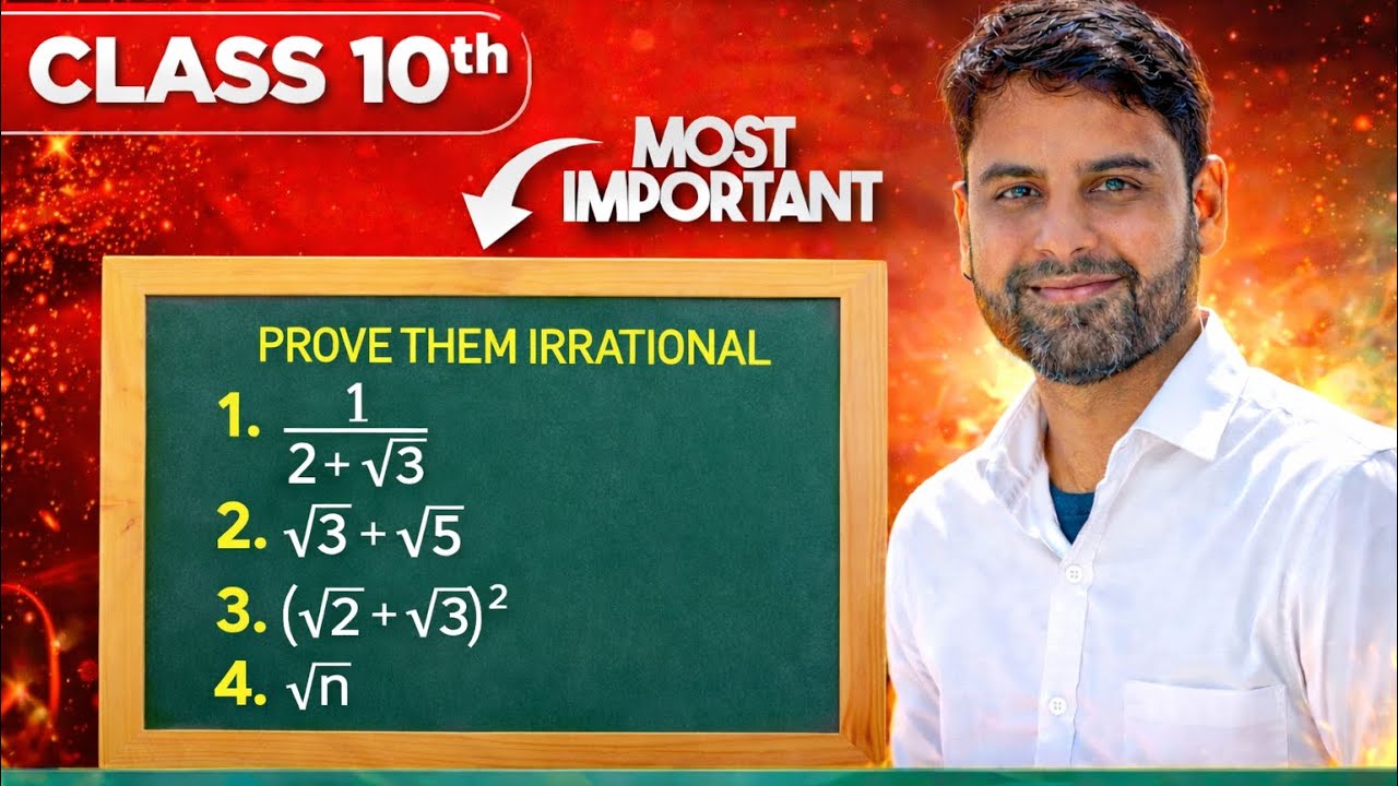 Class 10 Maths Most Important Question 🔥 | Prove Them Irrational | Board Exam 2026