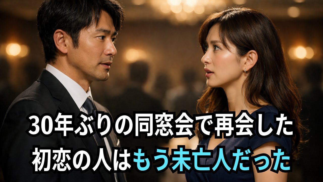 30年ぶりの同窓会で再会した初恋の人はもう未亡人だった【感動・朗読ドラマ】