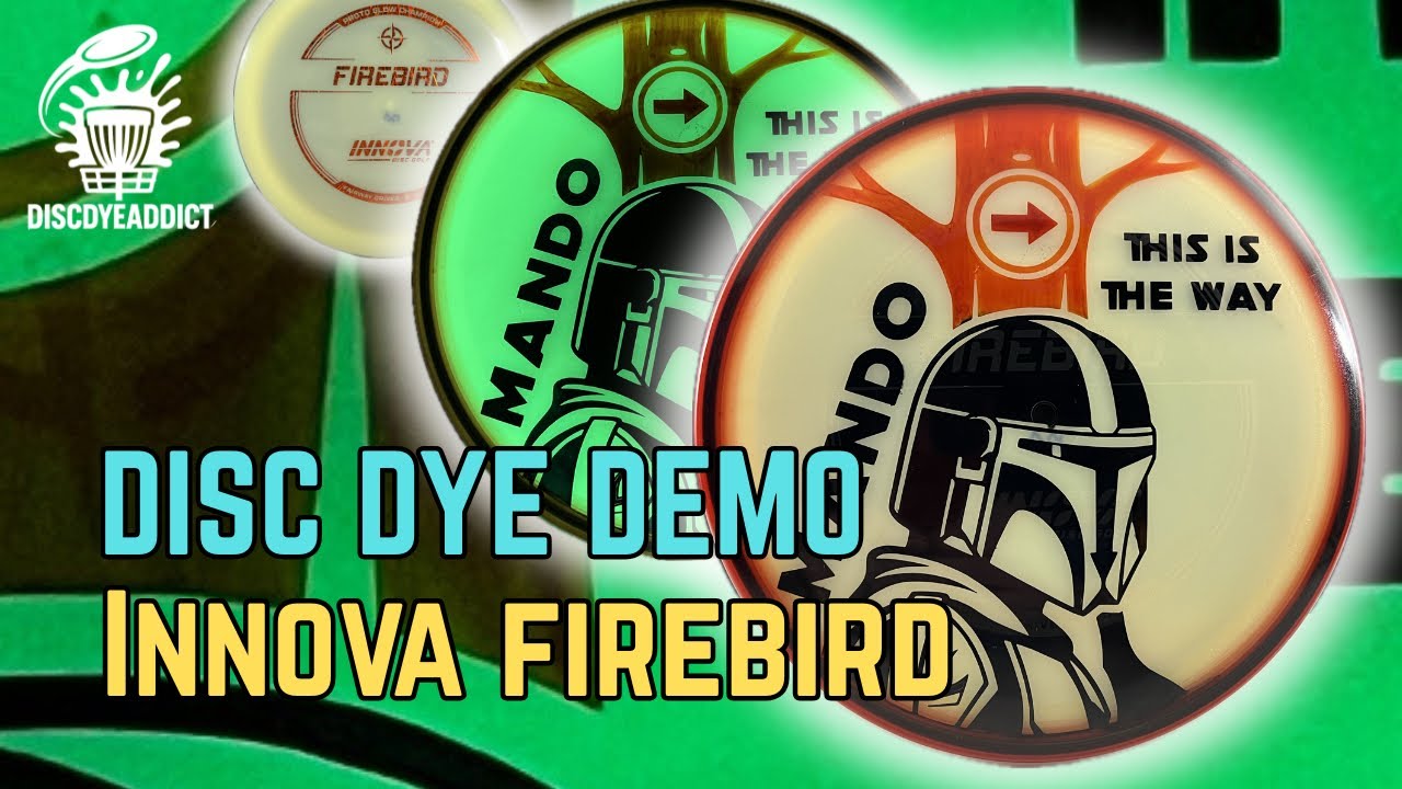 Mandalorian Disc Dye - Innova Firebird stenciled and dyed