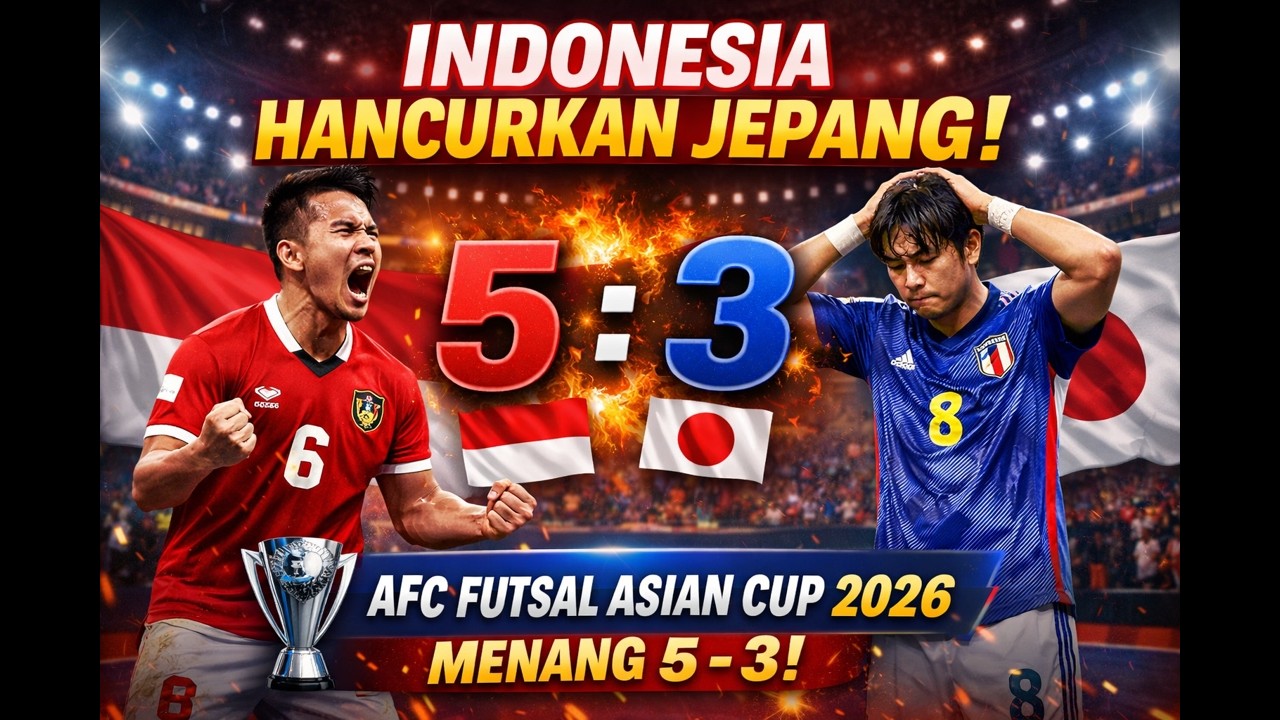 GILA! Timnas Futsal Indonesia HANCURKAN Jepang 5–3 di AFC Futsal Asian Cup 2026!