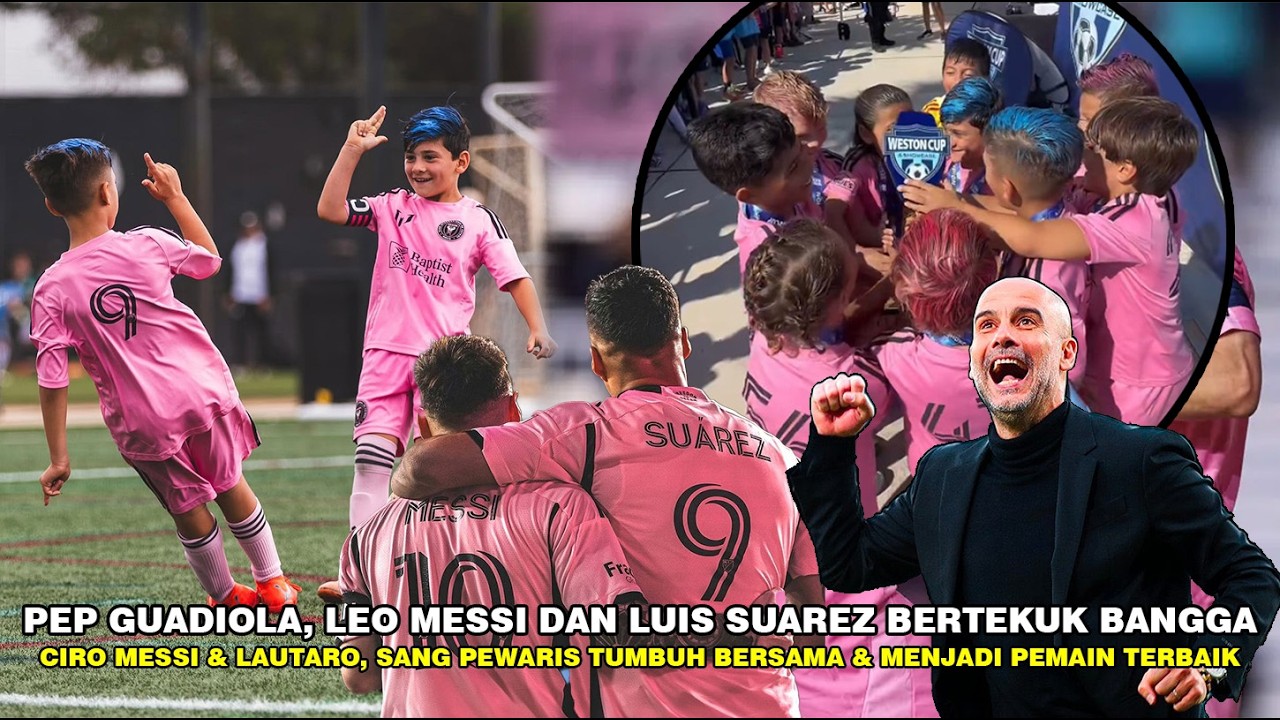 PEP GUARDIOLA, MESSI & SUAREZ BERTEKUK BANGGA MELIHAT CIRO MESSI X LAUTARO LAKUKAN SELEBRASI JUARA